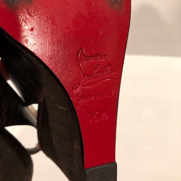 Christian Louboutin wedge sandals slingbacks 35.5 - Picture 9 of 13